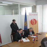 Церемония подписания Соглашения о сотрудничестве между Ереванским госуниверситетом и фондом Русский мир